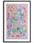 Beautiful abstract painting in pinks 