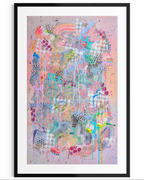 Beautiful abstract painting in pinks 